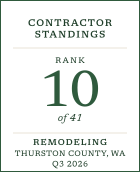 Contractor Standings — Rank 10 of 41, Remodeling, Thurston County, WA, Q3 2026